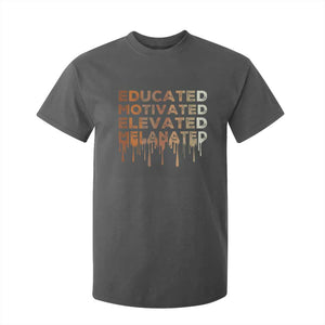 Educated Motivated Elevated Melanated T Shirt For Kid Black Pride Melanin TS11 Dark Heather Print Your Wear