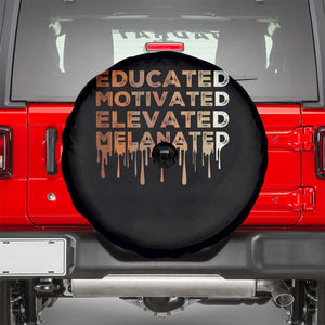 Educated Motivated Elevated Melanated Spare Tire Cover Black Pride Melanin TS11 Black Print Your Wear