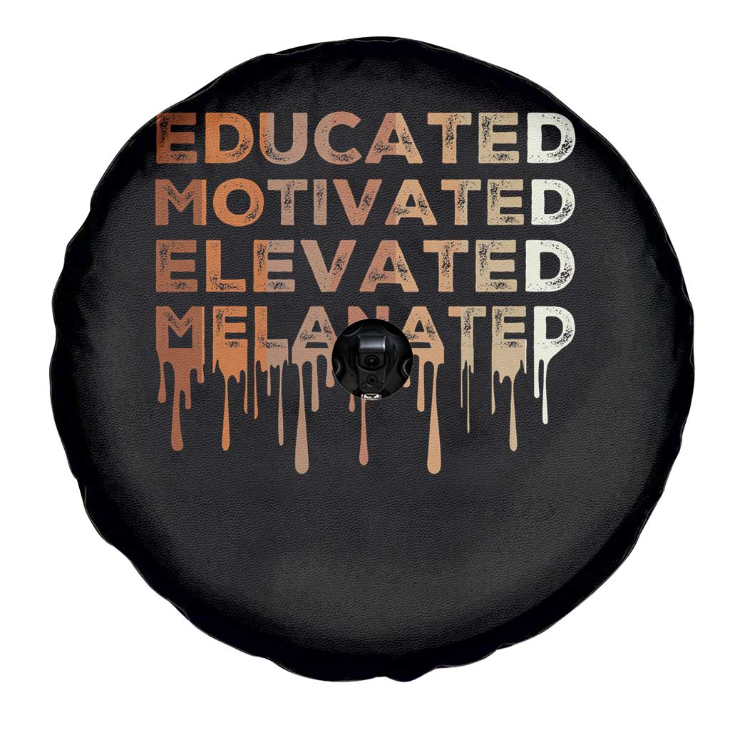 Educated Motivated Elevated Melanated Spare Tire Cover Black Pride Melanin TS11 Print Your Wear