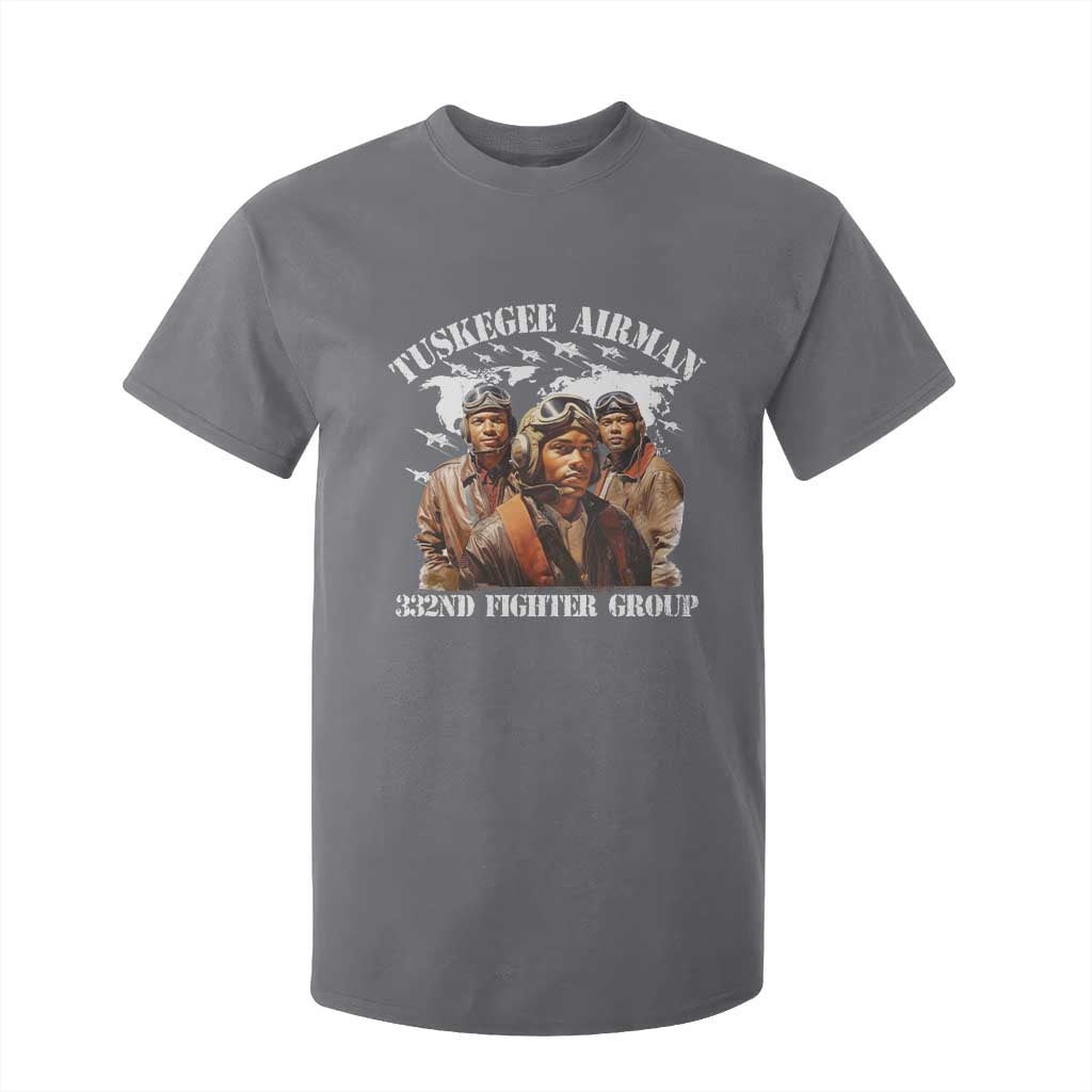 Tuskegee Airman T Shirt For Kid 332ND Fighter Group Black History Month TS11 Charcoal Print Your Wear