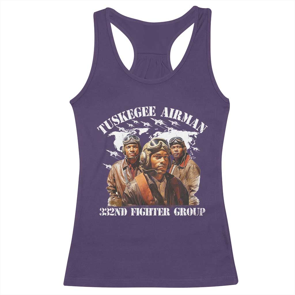 Tuskegee Airman Racerback Tank Top 332ND Fighter Group Black History Month TS11 Purple Print Your Wear
