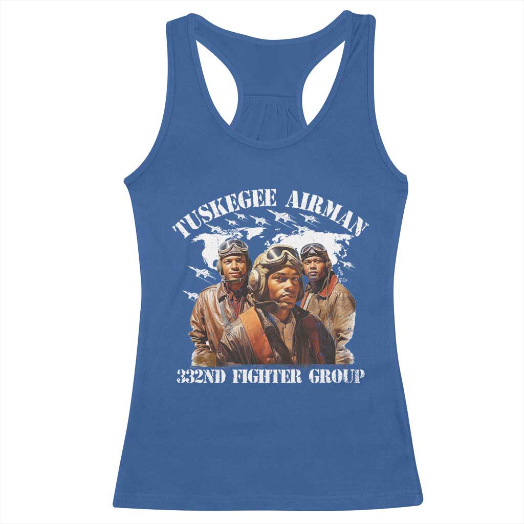 Tuskegee Airman Racerback Tank Top 332ND Fighter Group Black History Month TS11 Royal Blue Print Your Wear