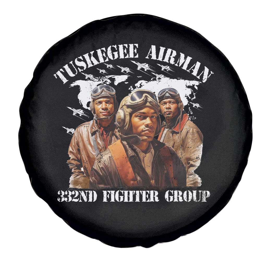 Tuskegee Airman Spare Tire Cover 332ND Fighter Group Black History Month TS11 Print Your Wear