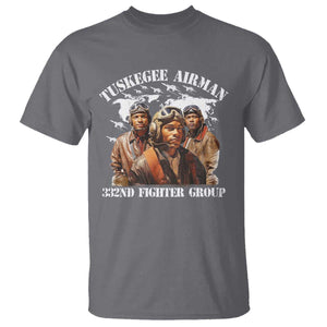Tuskegee Airman T Shirt 332ND Fighter Group Black History Month TS11 Charcoal Print Your Wear