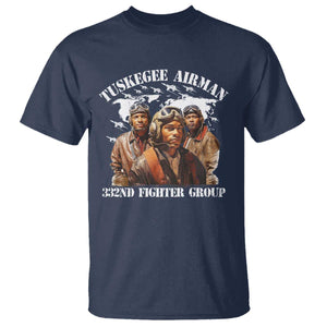 Tuskegee Airman T Shirt 332ND Fighter Group Black History Month TS11 Navy Print Your Wear