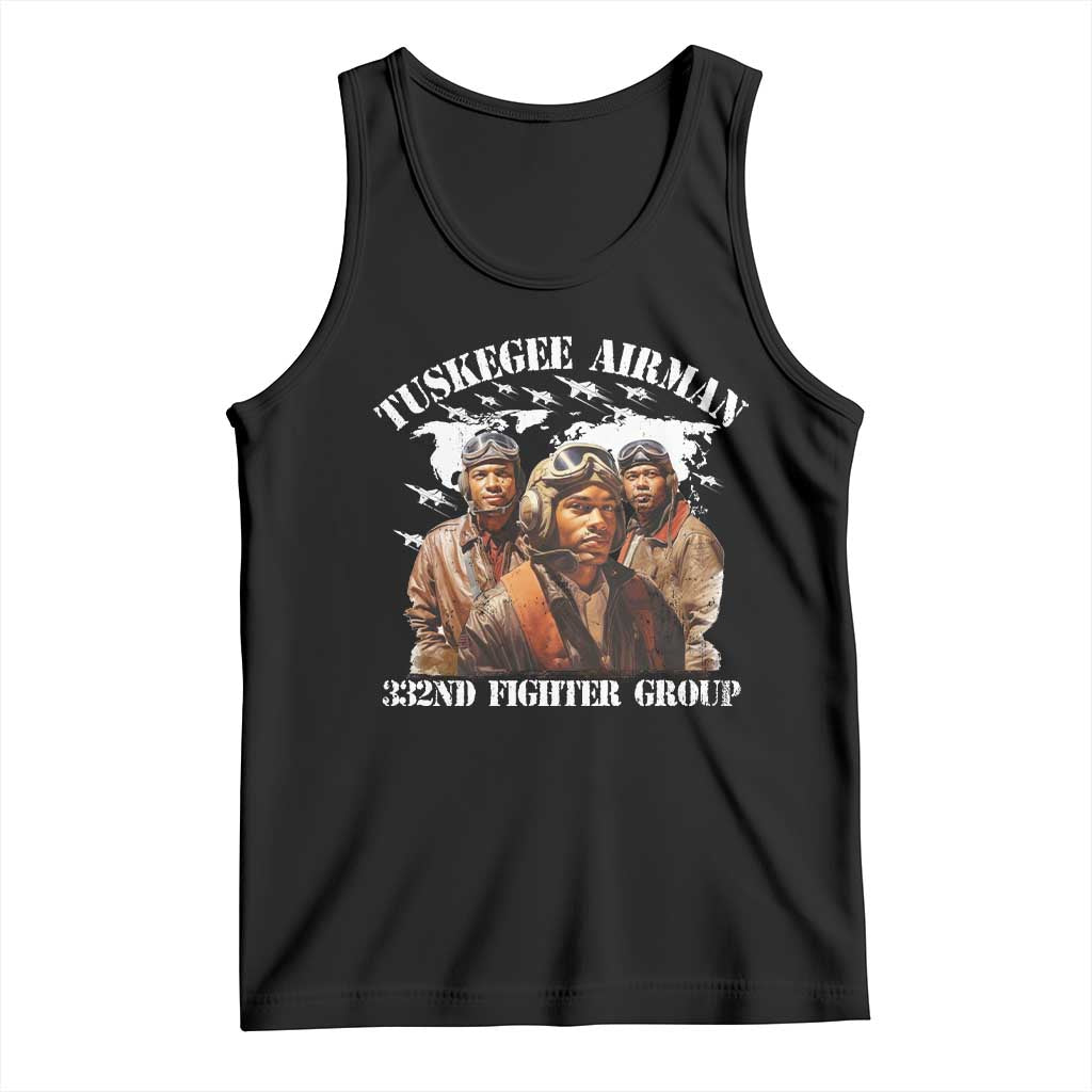 Tuskegee Airman Tank Top 332ND Fighter Group Black History Month TS11 Black Print Your Wear