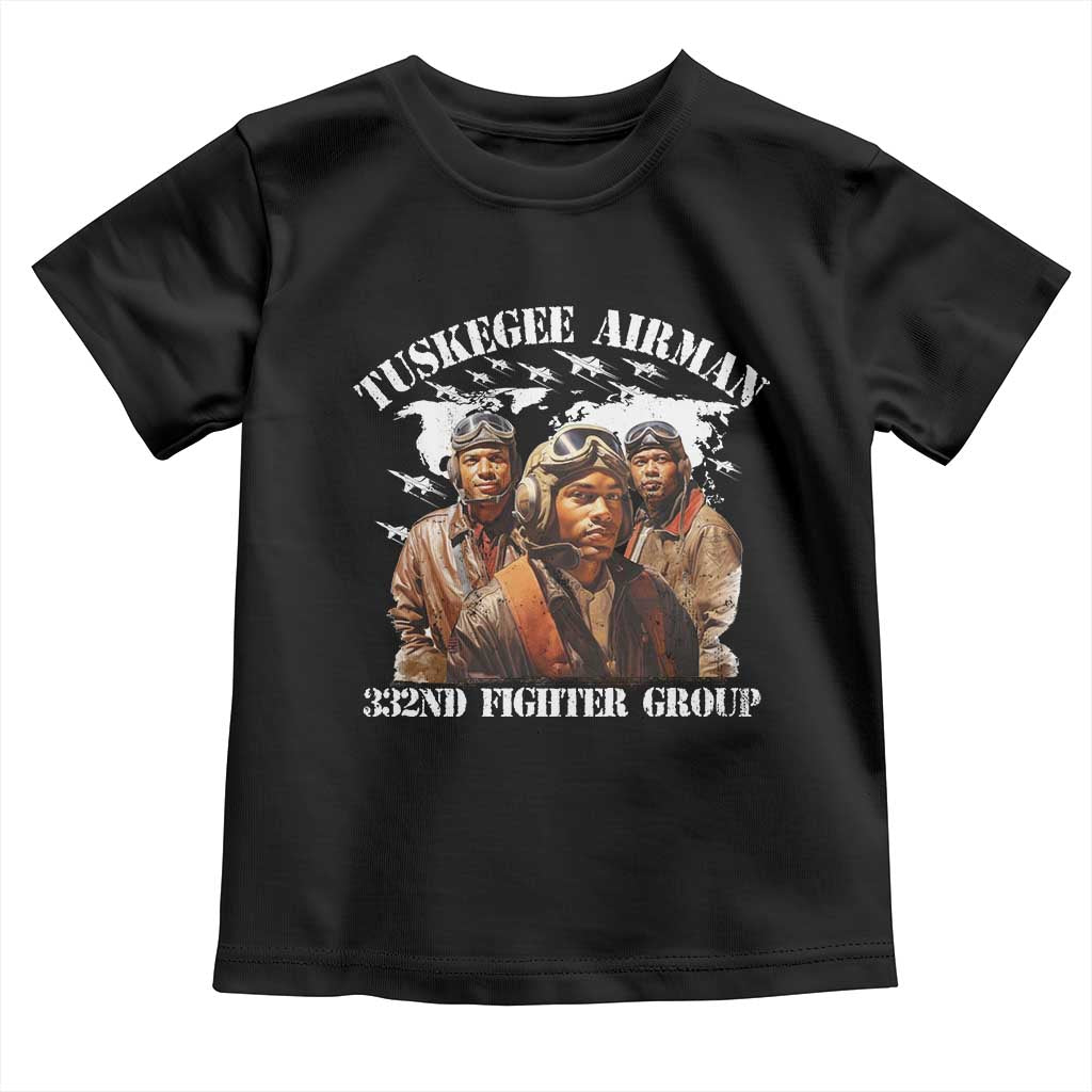 Tuskegee Airman Toddler T Shirt 332ND Fighter Group Black History Month TS11 Black Print Your Wear