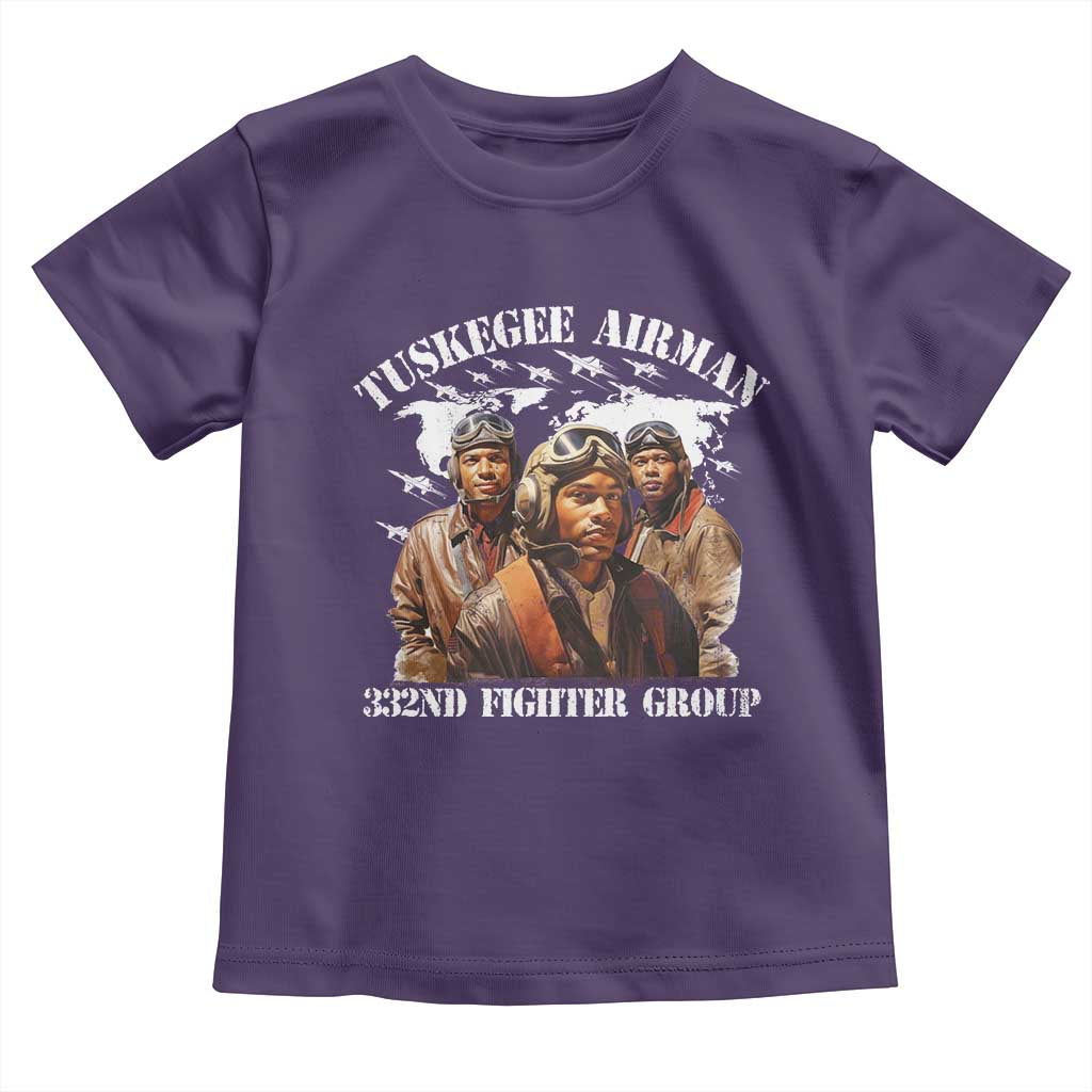 Tuskegee Airman Toddler T Shirt 332ND Fighter Group Black History Month TS11 Purple Print Your Wear