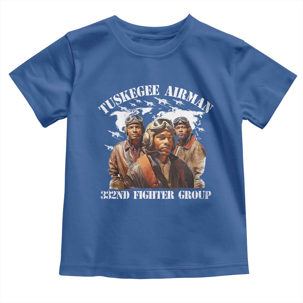Tuskegee Airman Toddler T Shirt 332ND Fighter Group Black History Month TS11 Royal Blue Print Your Wear