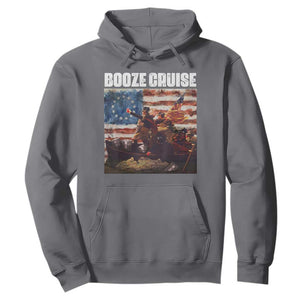Funny George Washington Hoodie Booze Cruise Political Party Vintage American Flag TS11 Charcoal Print Your Wear