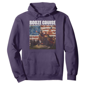 Funny George Washington Hoodie Booze Cruise Political Party Vintage American Flag TS11 Purple Print Your Wear
