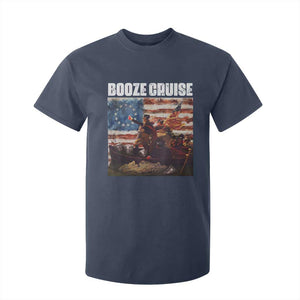 Funny George Washington T Shirt For Kid Booze Cruise Political Party Vintage American Flag TS11 Navy Print Your Wear