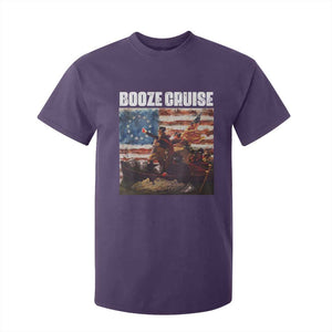 Funny George Washington T Shirt For Kid Booze Cruise Political Party Vintage American Flag TS11 Purple Print Your Wear