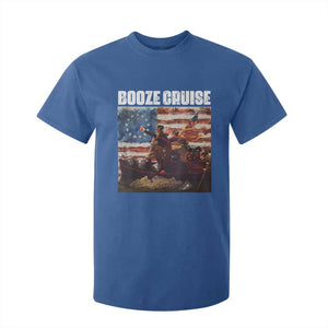 Funny George Washington T Shirt For Kid Booze Cruise Political Party Vintage American Flag TS11 Royal Blue Print Your Wear