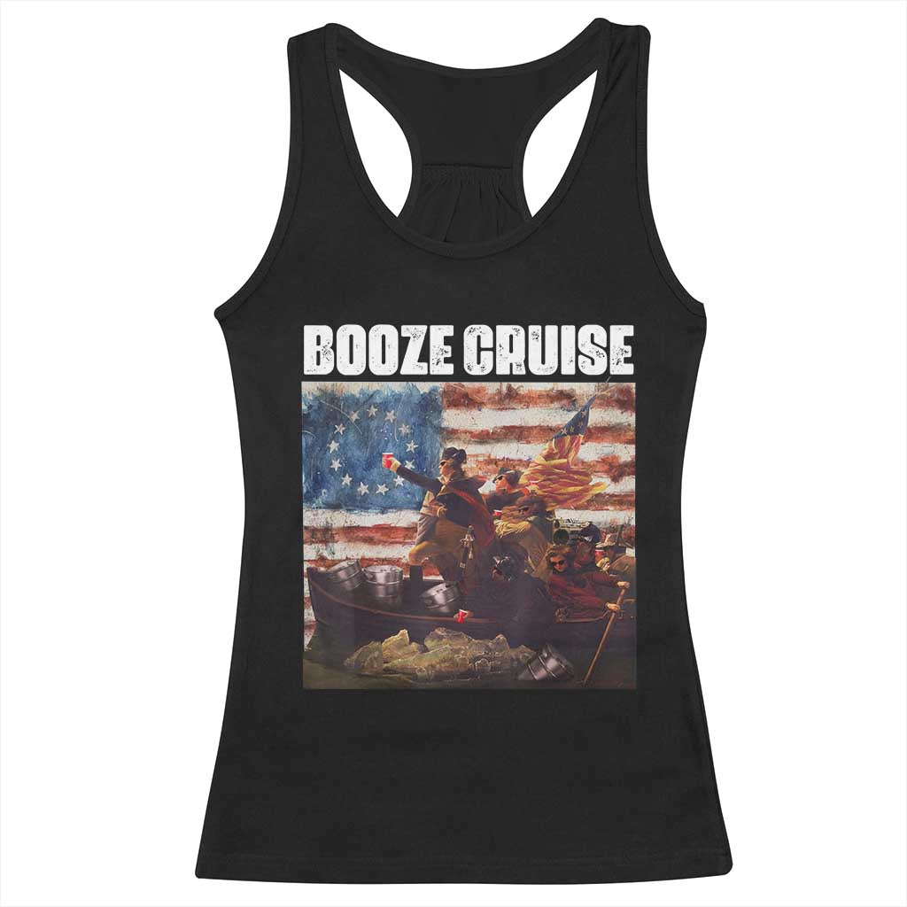 Funny George Washington Racerback Tank Top Booze Cruise Political Party Vintage American Flag TS11 Black Print Your Wear
