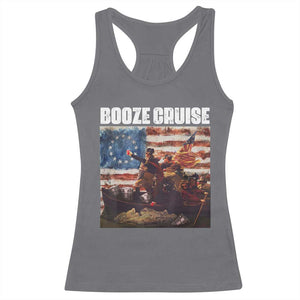 Funny George Washington Racerback Tank Top Booze Cruise Political Party Vintage American Flag TS11 Charcoal Print Your Wear