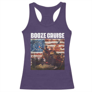 Funny George Washington Racerback Tank Top Booze Cruise Political Party Vintage American Flag TS11 Purple Print Your Wear