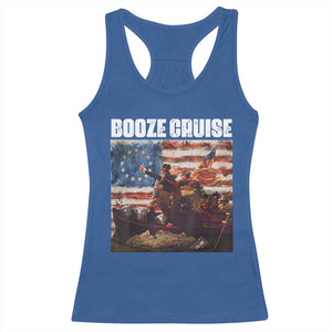 Funny George Washington Racerback Tank Top Booze Cruise Political Party Vintage American Flag TS11 Royal Blue Print Your Wear
