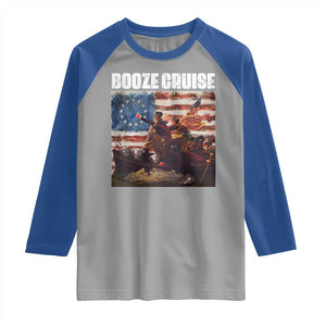 Funny George Washington Raglan Shirt Booze Cruise Political Party Vintage American Flag TS11 Sport Gray Royal Print Your Wear