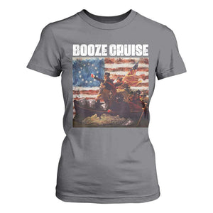 Funny George Washington T Shirt For Women Booze Cruise Political Party Vintage American Flag TS11 Charcoal Print Your Wear