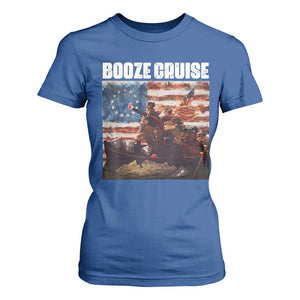 Funny George Washington T Shirt For Women Booze Cruise Political Party Vintage American Flag TS11 Royal Blue Print Your Wear