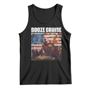 Funny George Washington Tank Top Booze Cruise Political Party Vintage American Flag TS11 Black Print Your Wear