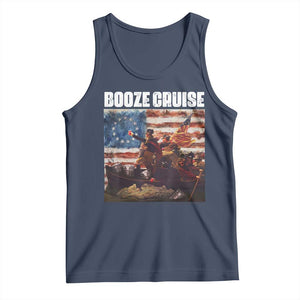 Funny George Washington Tank Top Booze Cruise Political Party Vintage American Flag TS11 Navy Print Your Wear