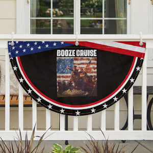Funny George Washington Patriotic Fan Flag Booze Cruise Political Party Vintage American Flag