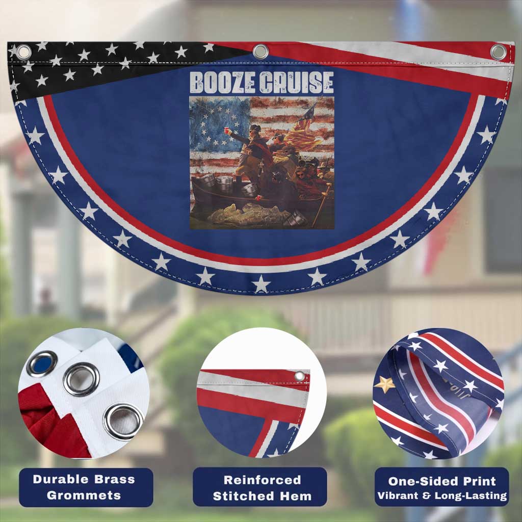 Funny George Washington Patriotic Fan Flag Booze Cruise Political Party Vintage American Flag