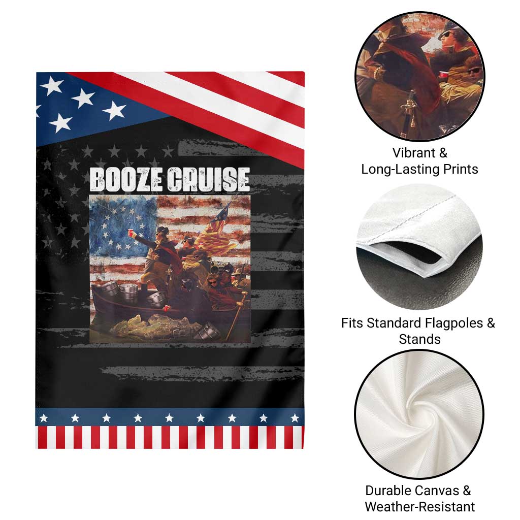 Funny George Washington Patriotic Garden Flag Booze Cruise Political Party Vintage American Flag TS11 Print Your Wear