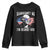 Funny George Washington Youth Sweatshirt Handsome No I'm George-ous 4th Of July American Flag TS11 Black Print Your Wear