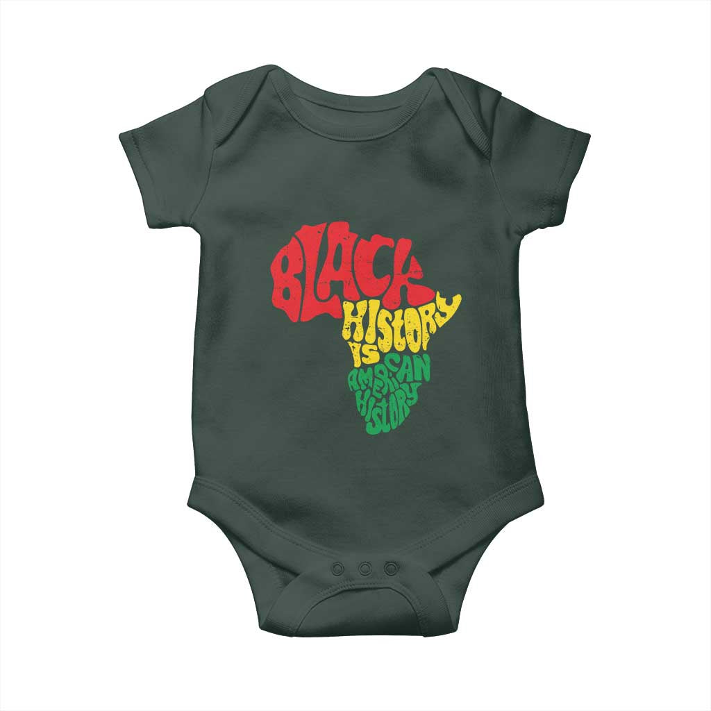 Black History Is American History Baby Onesie Vintage Africa Map TS11 Print Your Wear