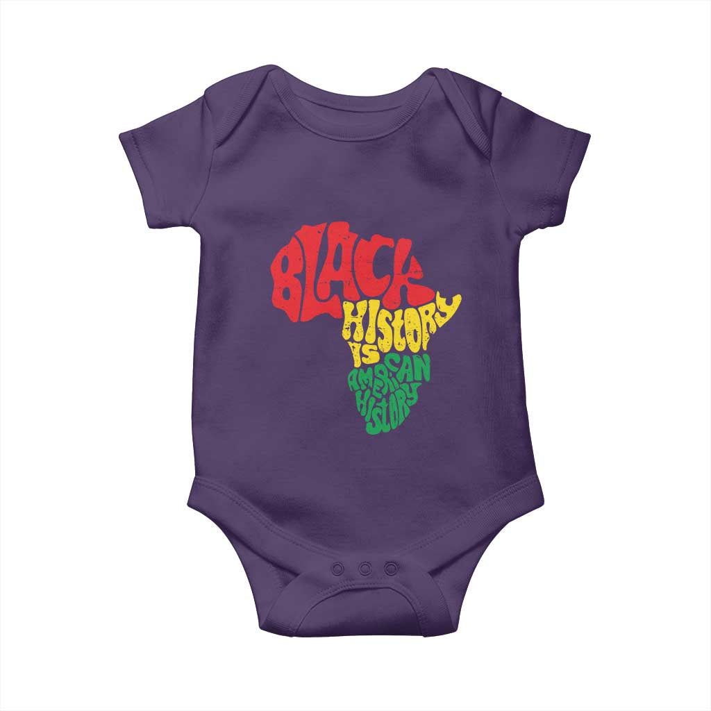 Black History Is American History Baby Onesie Vintage Africa Map TS11 Purple Print Your Wear