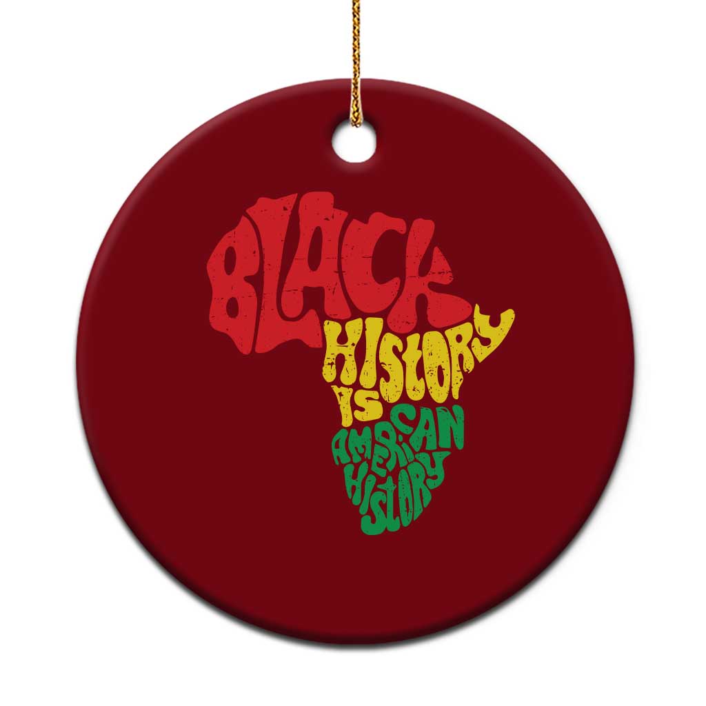 Black History Is American History Ceramic Ornament Vintage Africa Map TS11 1pc Red Print Your Wear