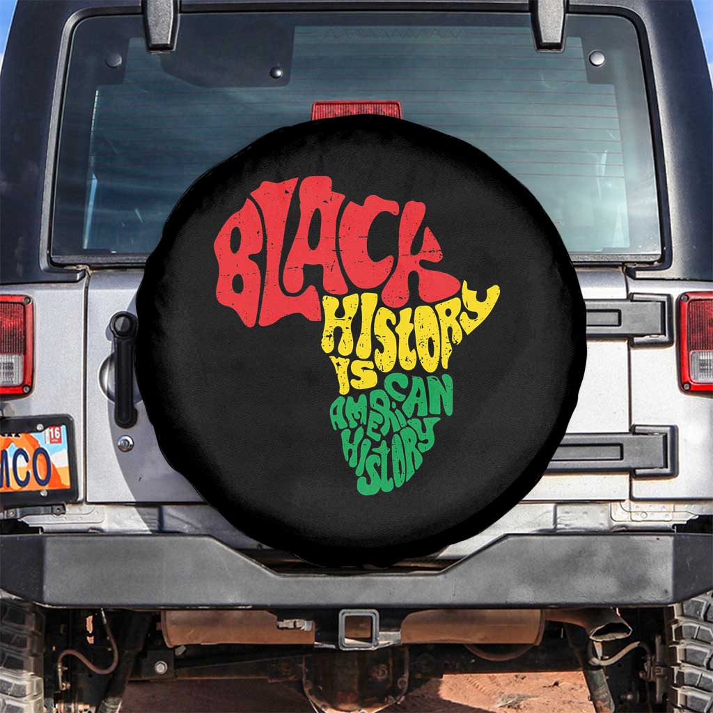 Black History Is American History Spare Tire Cover Vintage Africa Map TS11 No hole Black Print Your Wear