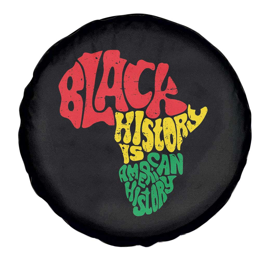 Black History Is American History Spare Tire Cover Vintage Africa Map TS11 Print Your Wear