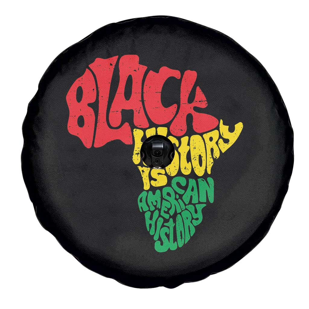 Black History Is American History Spare Tire Cover Vintage Africa Map TS11 Print Your Wear