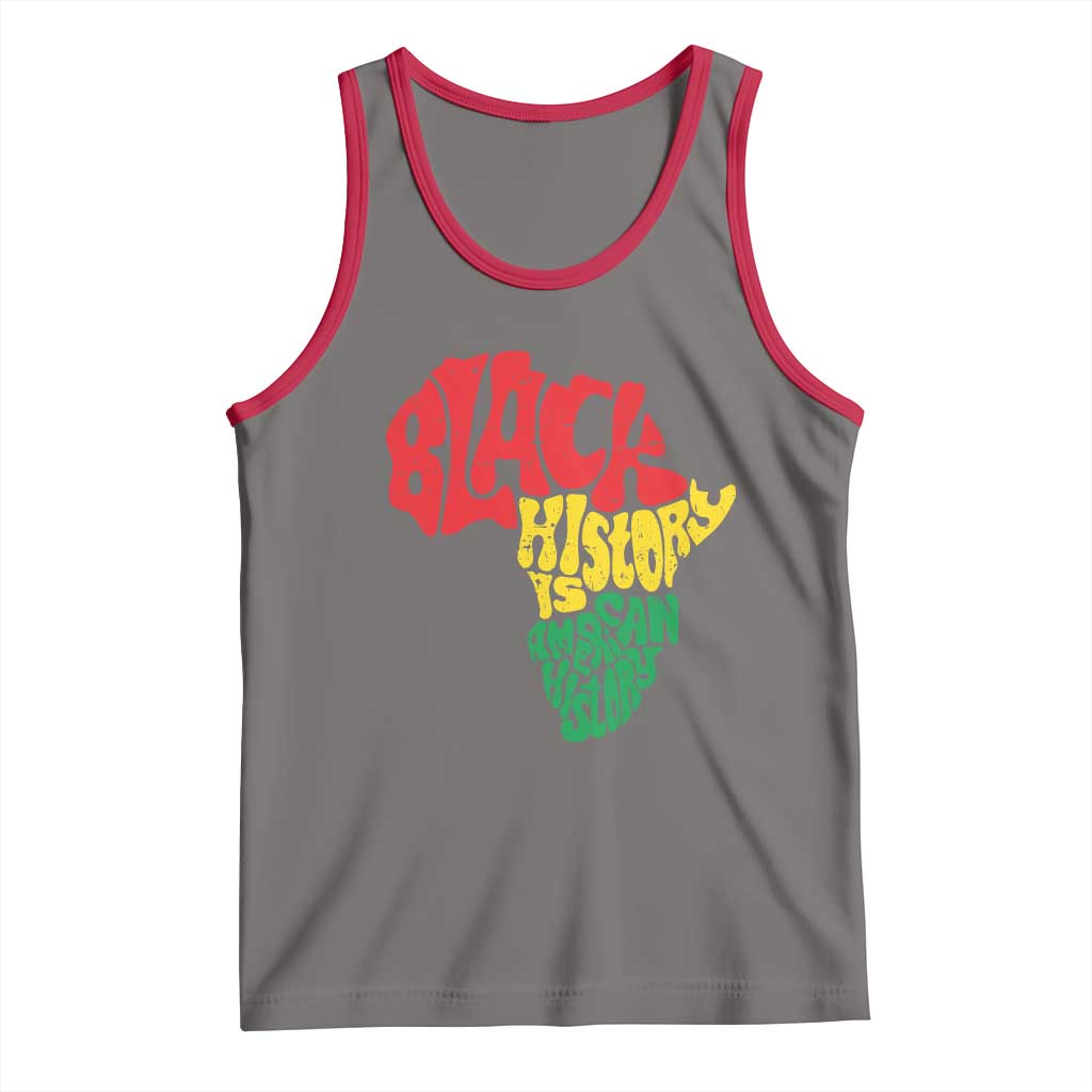 Black History Is American History Tank Top Vintage Africa Map TS11 Deep Heather Red Print Your Wear
