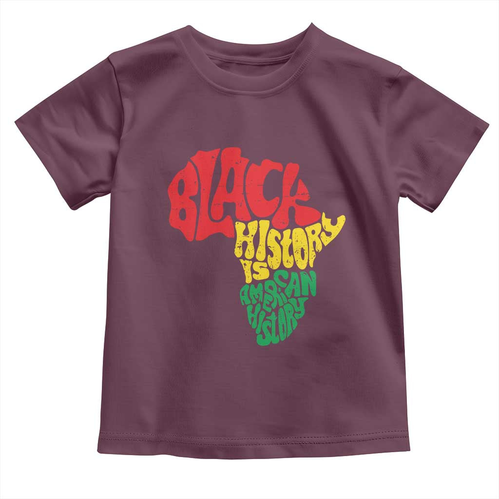 Black History Is American History Toddler T Shirt Vintage Africa Map TS11 Maroon Print Your Wear
