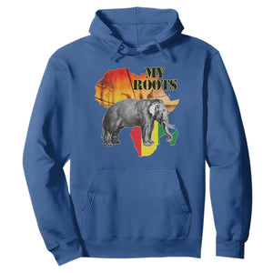 Africa Roots Hoodie My Roots Africa Map Black History Elephant TS11 Royal Blue Print Your Wear