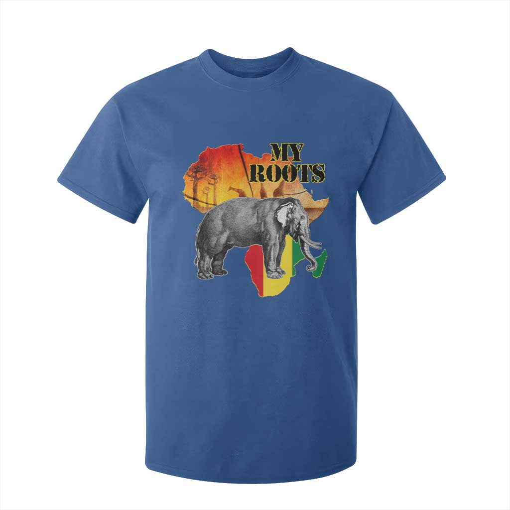 Africa Roots T Shirt For Kid My Roots Africa Map Black History Elephant TS11 Royal Blue Print Your Wear