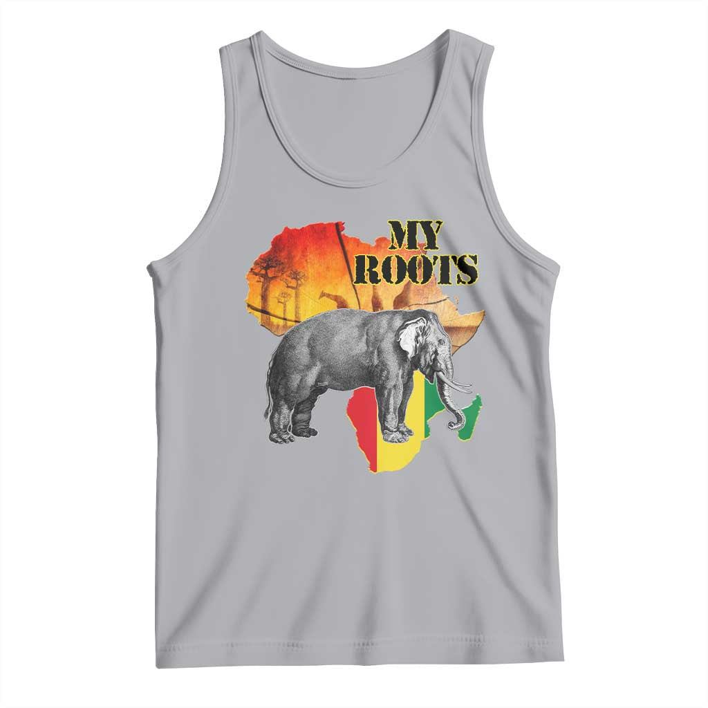 Africa Roots Tank Top My Roots Africa Map Black History Elephant TS11 Athletic Heather Print Your Wear