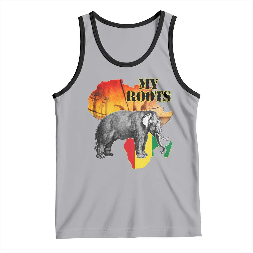 Africa Roots Tank Top My Roots Africa Map Black History Elephant TS11 Athletic Heather Black Print Your Wear