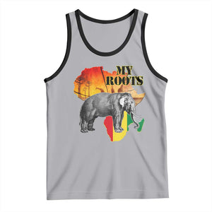 Africa Roots Tank Top My Roots Africa Map Black History Elephant TS11 Athletic Heather Black Print Your Wear