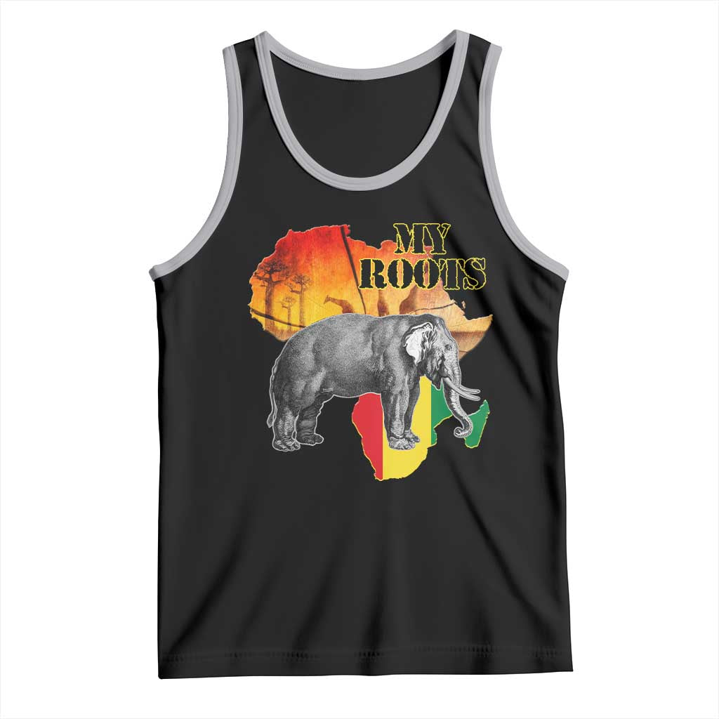 Africa Roots Tank Top My Roots Africa Map Black History Elephant TS11 Black Athletic Heather Print Your Wear