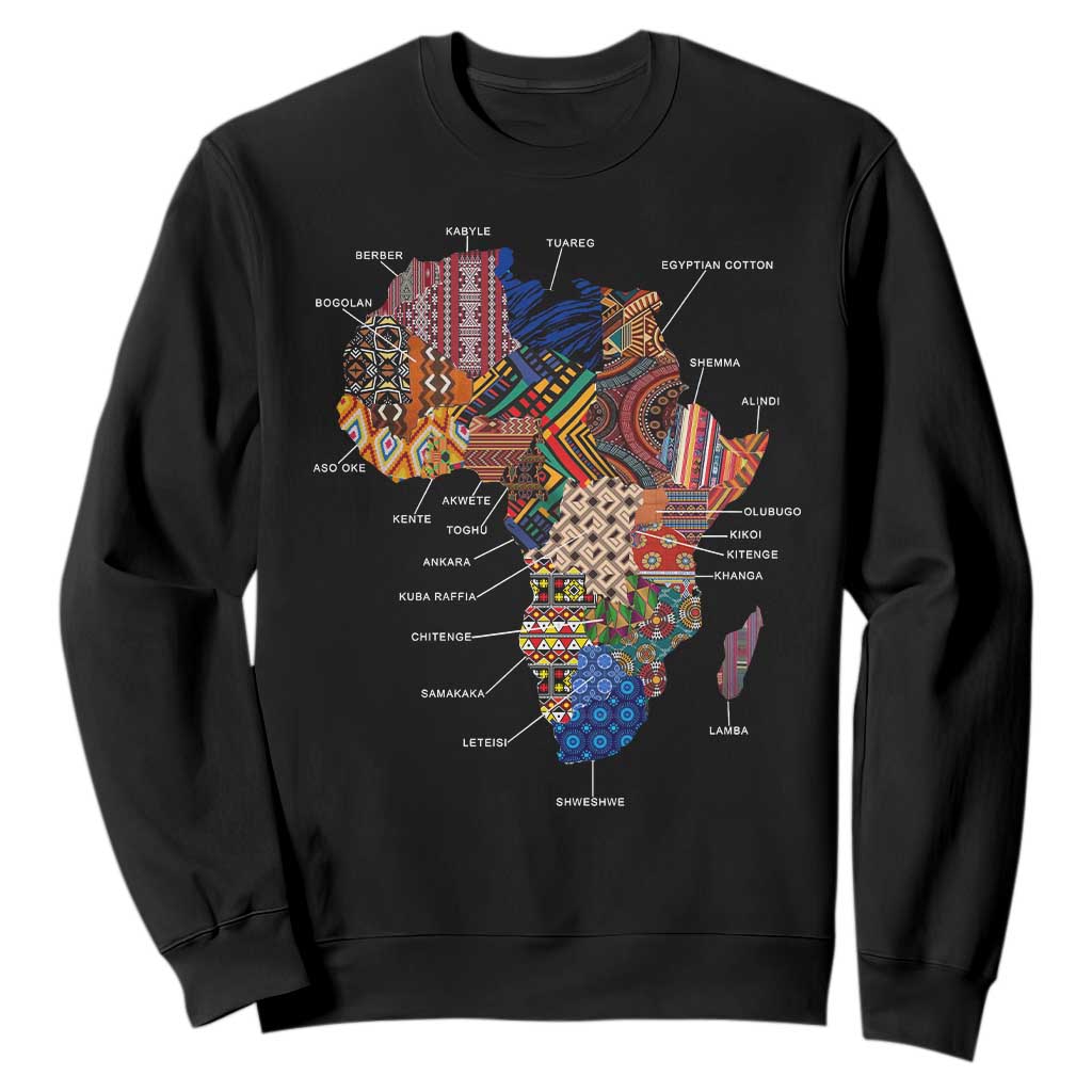 African Culture Black Fabrics Sweatshirt African American Heritage TS11 Black Print Your Wear
