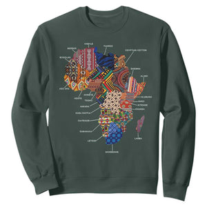 African Culture Black Fabrics Sweatshirt African American Heritage TS11 Dark Forest Green Print Your Wear
