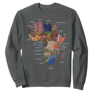 African Culture Black Fabrics Sweatshirt African American Heritage TS11 Dark Heather Print Your Wear