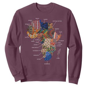 African Culture Black Fabrics Sweatshirt African American Heritage TS11 Maroon Print Your Wear