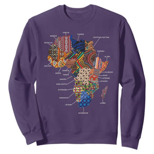 African Culture Black Fabrics Sweatshirt African American Heritage TS11 Purple Print Your Wear
